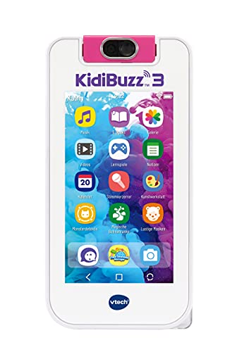 VTech KidiBuzz 3 pink – Multifunktions-Messenger für Kinder – Mit sicherem Internetbrowser, Lernspielen, Nachrichtenapp, Kamera, Multimedia-Player u. v. m. – Für Kinder von 5-12 Jahren von Vtech