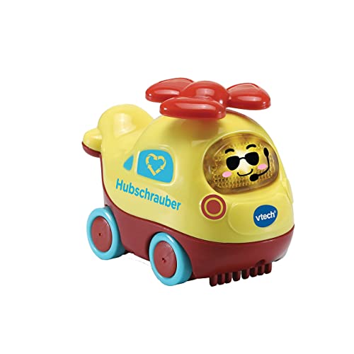 VTech Tut Tut Baby Flitzer - Hubschrauber aus bio-basiertem Kunststoff – Spielzeugauto mit Musik, aufleuchtender Taste, spannenden Sätzen und Geräuschen – Für Kinder von 1-5 Jahren von Vtech