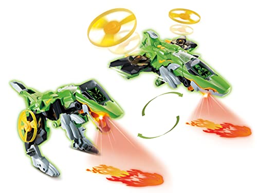 VTech Switch and Go Dinos Fire-Jet-Therizinosaurus – Dino-Jet-Transformer – 2in1 Spielzeug mit LCD-Display, Propeller, Dinostimme, Geräusch- und Lichteffekten – Für Kinder von 3-8 Jahren von Vtech