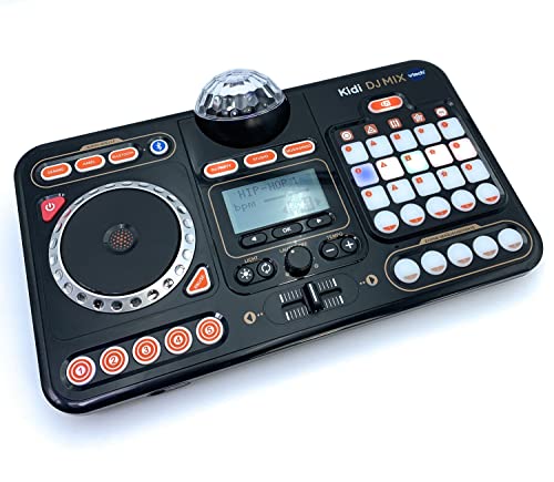 Vtech mit Bluetooth, Kidi DJ Mix – 10-in-1 DJ-Mischpult mit Launchpad, Jog-Wheel und vielen Effekten zum Bearbeiten der Musik – Für Kinder von 6-12 Jahren, Mehrfarbig von Vtech