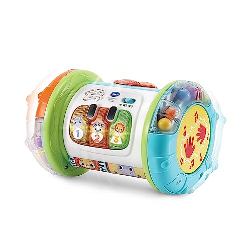 VTech Baby 3-in-1 Rollende Entdecker-Trommel – Interaktives Babyspielzeug mit Musik – Für Kinder von 9-36 Monaten von Vtech