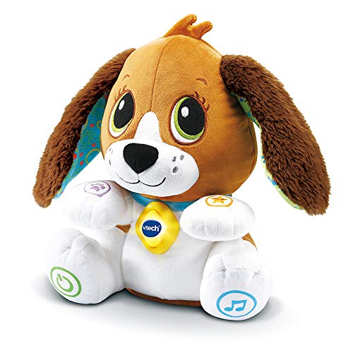 VTech - Doggie Talk With Me, Plüschhund, interaktiver Hund, Lernspielzeug - (FR-Version) von Vtech