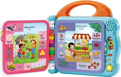 VTech Baby Mein 100-Wörter-Buch: Orte – Interaktives Bilderbuch zum Lernen erster Wörter – Lernspielzeug mit 12 bilingualen Seiten in Deutsch-Englisch – Für Kinder von 2-5 Jahren von Vtech