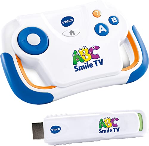 VTech ABC Smile TV – Kabellose Lernkonsole mit HDMI-Stick für den Fernseher mit 15 Spiel-Level für stundenlangen Lernspaß – Für Kinder von 3-7 Jahren von Vtech