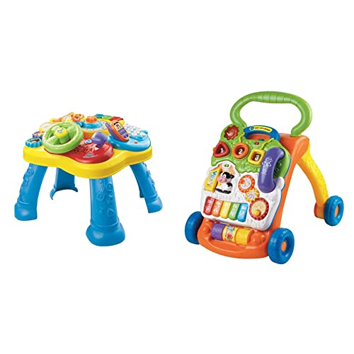 Vtech Baby Abenteuer Spieltisch –12-36 Monaten & Baby Spiel- und Laufwagen – Lauflernwagen mit regulierbarer Geschwindigkeit, Musik und abnehmbarem Spielboard – Für Kinder von 12-36 Monaten Vtech Baby Abenteuer Spieltisch –12-36 Monaten & Baby Spiel- und Laufwagen – Lauflernwagen mit regulierbarer Geschwindigkeit, Musik und abnehmbarem Spielboard – Für Kinder von 12-36 Monaten von Vtech