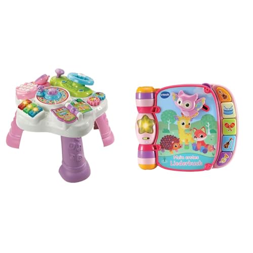 Vtech Baby Abenteuer Spieltisch pink – Bunter Babyspieltisch & Baby Mein erstes Liederbuch rosa – Kunterbuntes Buch Vtech Baby Abenteuer Spieltisch pink – Bunter Babyspieltisch & Baby Mein erstes Liederbuch rosa – Kunterbuntes Buch von Vtech