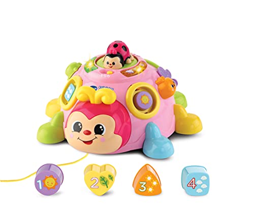 Vtech Baby Fröhlicher Lernkäfer pink – Interaktives Sortierspielzeug zum Lernen von Formen, Farben und Zahlen – Für Kinder von 12-36 Monaten von Vtech