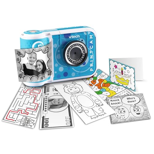 Vtech KidiZoom Print Cam blau – Sofortbild-Kinderkamera mit Druckfunktion,Selfie- und Videofunktion,Effekten,Spielen u. v. m. Für Kinder von 4-12 Jahren von Vtech