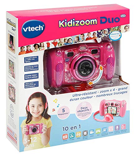 Vtech Kidizoom Duo 5.0 Digitale Kamera für Kinder, 5 MP, Farbdisplay, 2 Objektive, Pink Französische Version Rosa Vtech Kidizoom Duo 5.0 Digitale Kamera für Kinder, 5 MP, Farbdisplay, 2 Objektive, Pink Französische Version Rosa von Vtech