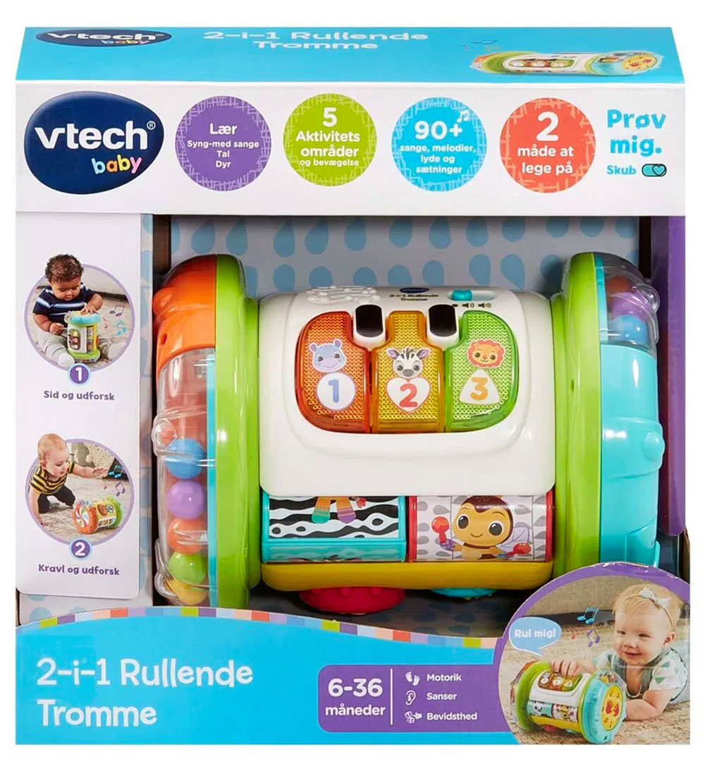 Vtech Motorikspielzeug - Dänisch - 2-I-1 - Rollende Trommel - Vtech - One Size - Motorikspielzeug Vtech Motorikspielzeug - Dänisch - 2-I-1 - Rollende Trommel - Vtech - One Size - Motorikspielzeug von Vtech