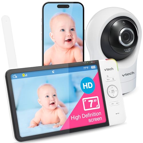 Vtech RM7764HD with Camera 1080p WiFi Remote Access, 7 Inch Video, 360° Pan and Tilt, with Camera HD Night Vision 2-Way Talk Temperature Sensor, iOS & Android Vtech RM7764HD with Camera 1080p WiFi Remote Access, 7 Inch Video, 360° Pan and Tilt, with Camera HD Night Vision 2-Way Talk Temperature Sensor, iOS & Android von Vtech