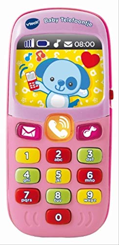 Vtech Tierchen Lernhandy – Niedliches Lerntelefon in pink mit bunten Zahlentasten, Liedern und Melodien – Für Kinder von 9-36 Monaten von Vtech
