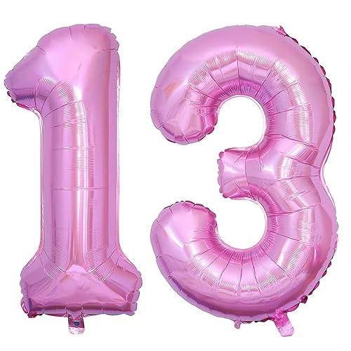Vthoviwa 40 Zoll/18 Farbens Luftballon Zahlen 13/31 Rosa, Helium Luftballon 13/31. Geburtstag Foil Ballon, 0123456789,10-19,20-25,30,40,50,60,70,80,90, Folienballon 13/31 Party Dekoration Vthoviwa 40 Zoll/18 Farbens Luftballon Zahlen 13/31 Rosa, Helium Luftballon 13/31. Geburtstag Foil Ballon, 0123456789,10-19,20-25,30,40,50,60,70,80,90, Folienballon 13/31 Party Dekoration von Vthoviwa
