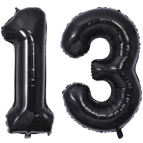 Vthoviwa 40 Zoll/18 Farbens Luftballon Zahlen 13/31 Schwarz, Helium Luftballon 13/31. Geburtstag Foil Ballon, 0123456789,10-19,20-25,30,40,50,60,70,80,90, Folienballon 13/31 Party Dekoration Vthoviwa 40 Zoll/18 Farbens Luftballon Zahlen 13/31 Schwarz, Helium Luftballon 13/31. Geburtstag Foil Ballon, 0123456789,10-19,20-25,30,40,50,60,70,80,90, Folienballon 13/31 Party Dekoration von Vthoviwa