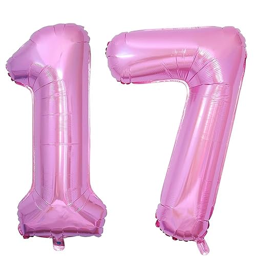 Vthoviwa 40 Zoll/18 Farbens Luftballon Zahlen 17/71 Rosa, Helium Luftballon 17/71. Geburtstag Foil Ballon, 0123456789,10-19,20-25,30,40,50,60,70,80,90, Folienballon 17/71 Party Dekoration Vthoviwa 40 Zoll/18 Farbens Luftballon Zahlen 17/71 Rosa, Helium Luftballon 17/71. Geburtstag Foil Ballon, 0123456789,10-19,20-25,30,40,50,60,70,80,90, Folienballon 17/71 Party Dekoration von Vthoviwa