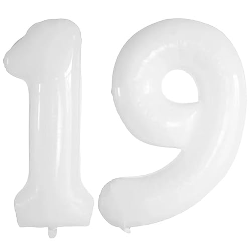 Vthoviwa 40 Zoll/18 Farbens Luftballon Zahlen 19/91 Weiß, Helium Luftballon 19/91. Geburtstag Foil Ballon, 0123456789,10-19,20-25,30,40,50,60,70,80,90, Folienballon 19/91 Party Dekoration Vthoviwa 40 Zoll/18 Farbens Luftballon Zahlen 19/91 Weiß, Helium Luftballon 19/91. Geburtstag Foil Ballon, 0123456789,10-19,20-25,30,40,50,60,70,80,90, Folienballon 19/91 Party Dekoration von Vthoviwa
