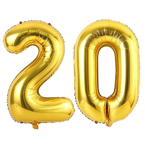 Vthoviwa 40 Zoll/18 Farbens Luftballon Zahlen 20 Golden, Luftballon 20. Geburtstag Foil Ballon, 0123456789,10-19,20-25,30,40,50,60,70,80,90, Folienballon 20 Party Dekoration Helium Unterstützen Vthoviwa 40 Zoll/18 Farbens Luftballon Zahlen 20 Golden, Luftballon 20. Geburtstag Foil Ballon, 0123456789,10-19,20-25,30,40,50,60,70,80,90, Folienballon 20 Party Dekoration Helium Unterstützen von Vthoviwa