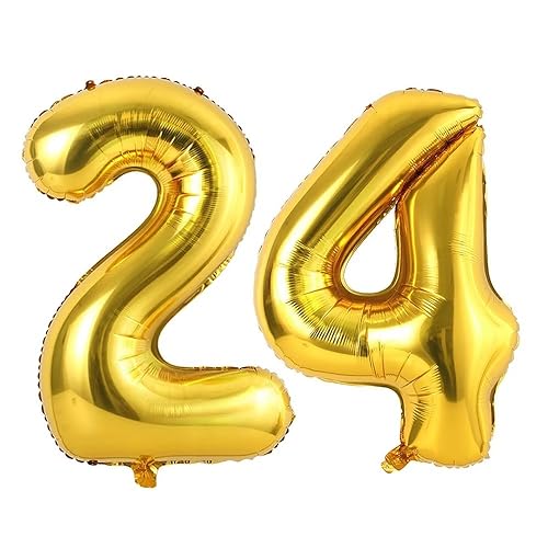 Vthoviwa 40 Zoll/18 Farbens Luftballon Zahlen 24/42 Golden, Helium Luftballon 24. Geburtstag Foil Ballon, 0123456789,10-19,20-25,30,40,50,60,70,80,90, Folienballon 24/42 Party Dekoration Vthoviwa 40 Zoll/18 Farbens Luftballon Zahlen 24/42 Golden, Helium Luftballon 24. Geburtstag Foil Ballon, 0123456789,10-19,20-25,30,40,50,60,70,80,90, Folienballon 24/42 Party Dekoration von Vthoviwa