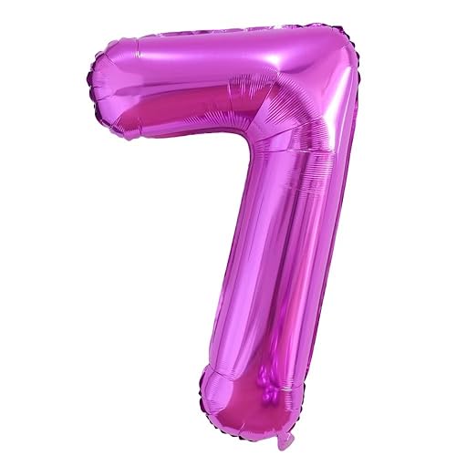 Vthoviwa 40 Zoll/18 Farbens Luftballon Zahlen 7 Rosarot, Luftballon 7. Geburtstag Foil Ballon, 0123456789,10-19,20-25,30,40,50,60,70,80,90, Folienballon 7 Party Dekoration Helium Unterstützen von Vthoviwa