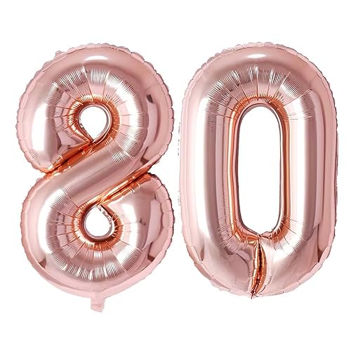 Vthoviwa 40 Zoll/18 Farbens Luftballon Zahlen 80 Rosegolden, Helium Luftballon 80. Geburtstag Foil Ballon, 0123456789,10-19,20-25,30,40,50,60,70,80,90, Folienballon 80 Party Dekoration Vthoviwa 40 Zoll/18 Farbens Luftballon Zahlen 80 Rosegolden, Helium Luftballon 80. Geburtstag Foil Ballon, 0123456789,10-19,20-25,30,40,50,60,70,80,90, Folienballon 80 Party Dekoration von Vthoviwa