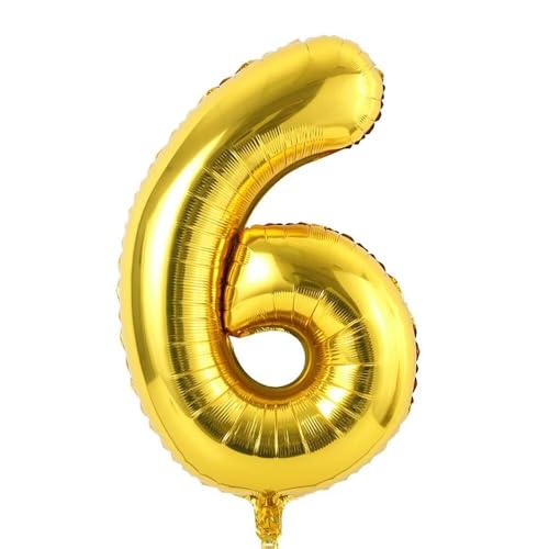Vthoviwa 32 Zoll Luftballon Zahlen 6 Golden, Luftballon 6. Geburtstag Foil Ballon, 0123456789,10-19,20-25,30,40,50,60,70,80,90, Party Decoration Vthoviwa 32 Zoll Luftballon Zahlen 6 Golden, Luftballon 6. Geburtstag Foil Ballon, 0123456789,10-19,20-25,30,40,50,60,70,80,90, Party Decoration von Vthoviwa