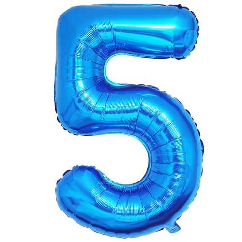 Vthoviwa 32 Zoll Luftballon Zahlen 5 Blau, Luftballon 5. Geburtstag Foil Ballon, 0123456789,10-19,20-25,30,40,50,60,70,80,90, Folienballon 5 Party Dekoration Vthoviwa 32 Zoll Luftballon Zahlen 5 Blau, Luftballon 5. Geburtstag Foil Ballon, 0123456789,10-19,20-25,30,40,50,60,70,80,90, Folienballon 5 Party Dekoration von Vthoviwa