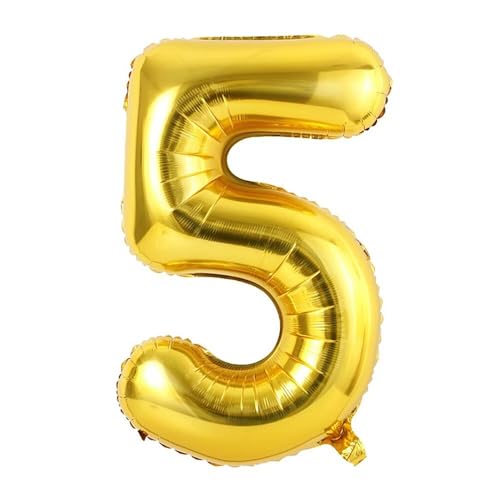 Vthoviwa 32 Zoll Luftballon Zahlen 5 Golden, Luftballon 5. Geburtstag Foil Ballon, 0123456789,10-19,20-25,30,40,50,60,70,80,90, Party Decoration Vthoviwa 32 Zoll Luftballon Zahlen 5 Golden, Luftballon 5. Geburtstag Foil Ballon, 0123456789,10-19,20-25,30,40,50,60,70,80,90, Party Decoration von Vthoviwa