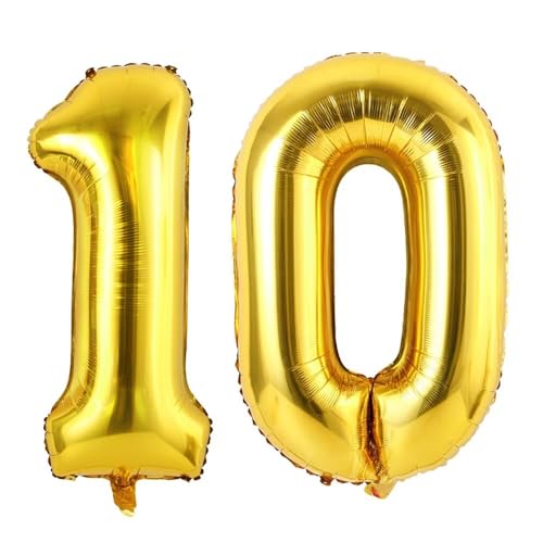 Vthoviwa 32 Zoll Luftballon Zahlen 10 Golden, Luftballon 0. Geburtstag Foil Ballon, 0123456789,10-19,20-25,30,40,50,60,70,80,90, Folienballon 10 Party Dekoration Vthoviwa 32 Zoll Luftballon Zahlen 10 Golden, Luftballon 0. Geburtstag Foil Ballon, 0123456789,10-19,20-25,30,40,50,60,70,80,90, Folienballon 10 Party Dekoration von Vthoviwa