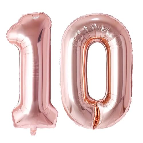 Vthoviwa 32 Zoll Luftballon Zahlen 10 Rosegolden, Number Luftballon 10. Geburtstag Foil Ballon, 0123456789,10-19,20-25,30,40,50,60,70,80,90, Folienballon 10 Party Dekoration Vthoviwa 32 Zoll Luftballon Zahlen 10 Rosegolden, Number Luftballon 10. Geburtstag Foil Ballon, 0123456789,10-19,20-25,30,40,50,60,70,80,90, Folienballon 10 Party Dekoration von Vthoviwa