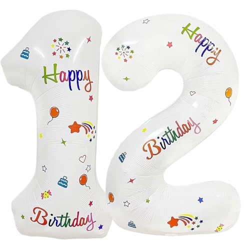 Vthoviwa 32 Zoll Luftballon Zahlen 12/21 Weiß, Number Luftballon 12/21. Geburtstag Foil Ballon, 0123456789,10-19,20-25,30,40,50,60,70,80,90, Folienballon 12/21 Party Dekoration Vthoviwa 32 Zoll Luftballon Zahlen 12/21 Weiß, Number Luftballon 12/21. Geburtstag Foil Ballon, 0123456789,10-19,20-25,30,40,50,60,70,80,90, Folienballon 12/21 Party Dekoration von Vthoviwa