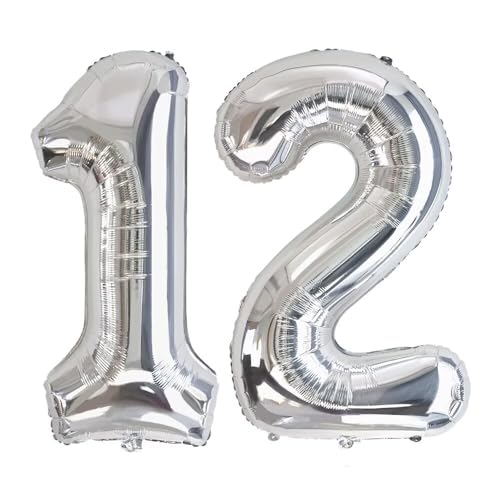 Vthoviwa 32 Zoll Luftballon Zahlen 12/21 silber, Number Luftballon 12/21. Geburtstag Foil Ballon, 0123456789,10-19,20-25,30,40,50,60,70,80,90, Folienballon 12/21 Party Dekoration Vthoviwa 32 Zoll Luftballon Zahlen 12/21 silber, Number Luftballon 12/21. Geburtstag Foil Ballon, 0123456789,10-19,20-25,30,40,50,60,70,80,90, Folienballon 12/21 Party Dekoration von Vthoviwa