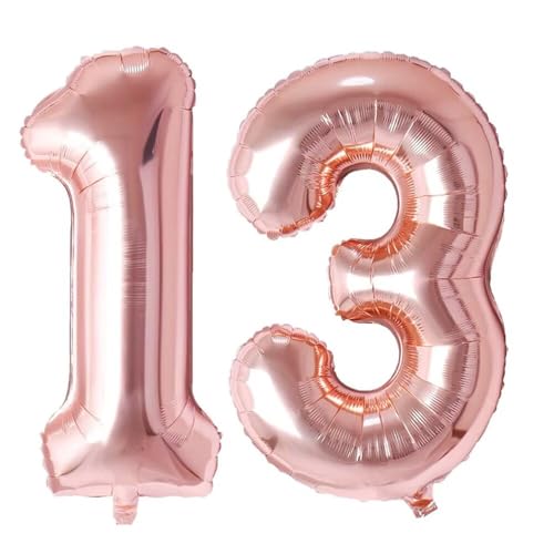 Vthoviwa 32 Zoll Luftballon Zahlen 13/31 Rosegolden, Number Luftballon 13/31. Geburtstag Foil Ballon, 0123456789,10-19,20-25,30,40,50,60,70,80,90, Folienballon 13/31 Party Dekoration Vthoviwa 32 Zoll Luftballon Zahlen 13/31 Rosegolden, Number Luftballon 13/31. Geburtstag Foil Ballon, 0123456789,10-19,20-25,30,40,50,60,70,80,90, Folienballon 13/31 Party Dekoration von Vthoviwa