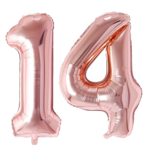 Vthoviwa 32 Zoll Luftballon Zahlen 14/41 Rosegolden, Number Luftballon 14/41. Geburtstag Foil Ballon, 0123456789,10-19,20-25,30,40,50,60,70,80,90, Folienballon 14/41 Party Dekoration Vthoviwa 32 Zoll Luftballon Zahlen 14/41 Rosegolden, Number Luftballon 14/41. Geburtstag Foil Ballon, 0123456789,10-19,20-25,30,40,50,60,70,80,90, Folienballon 14/41 Party Dekoration von Vthoviwa