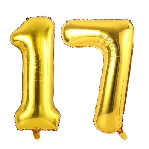 Vthoviwa 32 Zoll Luftballon Zahlen 17/71 Golden, Number Luftballon 0. Geburtstag Foil Ballon, 0123456789,10-19,20-25,30,40,50,60,70,80,90, Folienballon 17/71 Party Dekoration Vthoviwa 32 Zoll Luftballon Zahlen 17/71 Golden, Number Luftballon 0. Geburtstag Foil Ballon, 0123456789,10-19,20-25,30,40,50,60,70,80,90, Folienballon 17/71 Party Dekoration von Vthoviwa