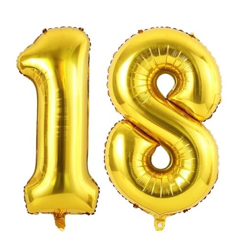 Vthoviwa 32 Zoll Luftballon Zahlen 18/81 Golden, Number Luftballon 0. Geburtstag Foil Ballon, 0123456789,10-19,20-25,30,40,50,60,70,80,90, Folienballon 18/81 Party Dekoration Vthoviwa 32 Zoll Luftballon Zahlen 18/81 Golden, Number Luftballon 0. Geburtstag Foil Ballon, 0123456789,10-19,20-25,30,40,50,60,70,80,90, Folienballon 18/81 Party Dekoration von Vthoviwa