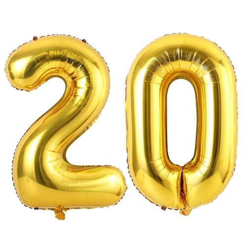 Vthoviwa 32 Zoll Luftballon Zahlen 20 Golden, Luftballon 0. Geburtstag Foil Ballon, 0123456789,10-19,20-25,30,40,50,60,70,80,90, Folienballon 20 Party Dekoration Vthoviwa 32 Zoll Luftballon Zahlen 20 Golden, Luftballon 0. Geburtstag Foil Ballon, 0123456789,10-19,20-25,30,40,50,60,70,80,90, Folienballon 20 Party Dekoration von Vthoviwa