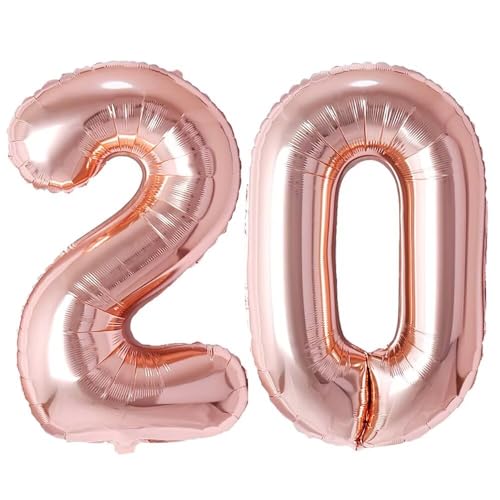 Vthoviwa 32 Zoll Luftballon Zahlen 20 Rosegolden, Number Luftballon 20. Geburtstag Foil Ballon, 0123456789,10-19,20-25,30,40,50,60,70,80,90, Folienballon 20 Party Dekoration Vthoviwa 32 Zoll Luftballon Zahlen 20 Rosegolden, Number Luftballon 20. Geburtstag Foil Ballon, 0123456789,10-19,20-25,30,40,50,60,70,80,90, Folienballon 20 Party Dekoration von Vthoviwa