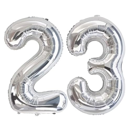 Vthoviwa 32 Zoll Luftballon Zahlen 23/32 silber, Number Luftballon 23/32. Geburtstag Foil Ballon, 0123456789,10-19,20-25,30,40,50,60,70,80,90, Folienballon 23/32 Party Dekoration Vthoviwa 32 Zoll Luftballon Zahlen 23/32 silber, Number Luftballon 23/32. Geburtstag Foil Ballon, 0123456789,10-19,20-25,30,40,50,60,70,80,90, Folienballon 23/32 Party Dekoration von Vthoviwa