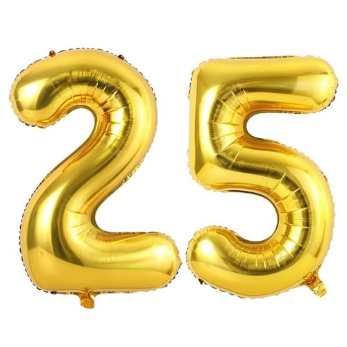 Vthoviwa 32 Zoll Luftballon Zahlen 25/52 Golden, Number Luftballon 0. Geburtstag Foil Ballon, 0123456789,10-19,20-25,30,40,50,60,70,80,90, Folienballon 25/52 Party Dekoration Vthoviwa 32 Zoll Luftballon Zahlen 25/52 Golden, Number Luftballon 0. Geburtstag Foil Ballon, 0123456789,10-19,20-25,30,40,50,60,70,80,90, Folienballon 25/52 Party Dekoration von Vthoviwa