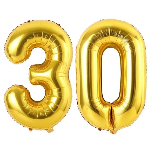 Vthoviwa 32 Zoll Luftballon Zahlen 30 Golden, Luftballon 0. Geburtstag Foil Ballon, 0123456789,10-19,20-25,30,40,50,60,70,80,90, Folienballon 30 Party Dekoration Vthoviwa 32 Zoll Luftballon Zahlen 30 Golden, Luftballon 0. Geburtstag Foil Ballon, 0123456789,10-19,20-25,30,40,50,60,70,80,90, Folienballon 30 Party Dekoration von Vthoviwa