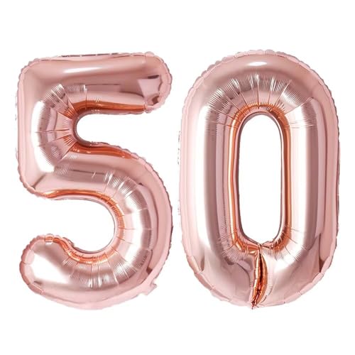 Vthoviwa 32 Zoll Luftballon Zahlen 50 Rosegolden, Number Luftballon 50. Geburtstag Foil Ballon, 0123456789,10-19,20-25,30,40,50,60,70,80,90, Folienballon 50 Party Dekoration Vthoviwa 32 Zoll Luftballon Zahlen 50 Rosegolden, Number Luftballon 50. Geburtstag Foil Ballon, 0123456789,10-19,20-25,30,40,50,60,70,80,90, Folienballon 50 Party Dekoration von Vthoviwa