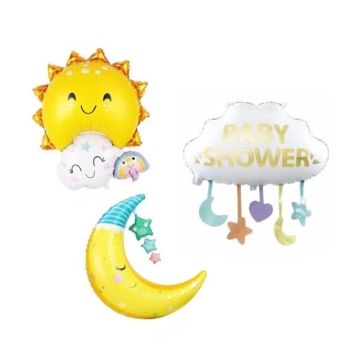 Vthoviwa 3pcs 70cm Kinderballons, dekoriert mit Sun Moon Cloud Ballons für Party. Geburtstagsdekoration Luftballon. Begrüßen Sie das Neugeborene, machen Sie Fotos mit Ballons. Material: Aluminiumfolie Vthoviwa 3pcs 70cm Kinderballons, dekoriert mit Sun Moon Cloud Ballons für Party. Geburtstagsdekoration Luftballon. Begrüßen Sie das Neugeborene, machen Sie Fotos mit Ballons. Material: Aluminiumfolie von Vthoviwa