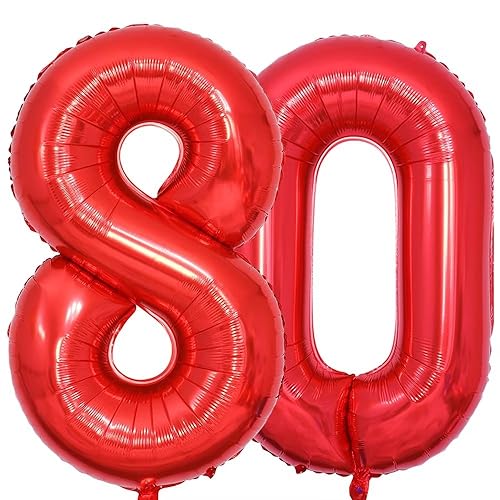 Vthoviwa 40 Zoll/18 Farbens Luftballon Zahlen 80 Rot, Luftballon 80. Geburtstag Foil Ballon, 0123456789,10-19,20-25,30,40,50,60,70,80,90, Folienballon 80 Party Dekoration Helium Unterstützen Vthoviwa 40 Zoll/18 Farbens Luftballon Zahlen 80 Rot, Luftballon 80. Geburtstag Foil Ballon, 0123456789,10-19,20-25,30,40,50,60,70,80,90, Folienballon 80 Party Dekoration Helium Unterstützen von Vthoviwa