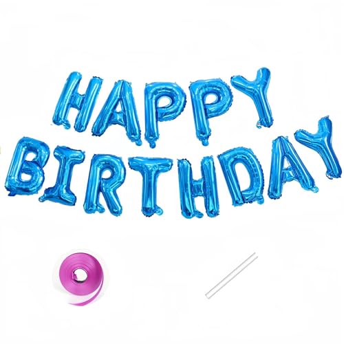 Vthoviwa Happy Birthday Banner Blau, HAPPY BIRTHDAY Girlande Blau, 16 Zoll Geburtstag Folienballon Alufolie Geburtstagsballon Blau Vthoviwa Happy Birthday Banner Blau, HAPPY BIRTHDAY Girlande Blau, 16 Zoll Geburtstag Folienballon Alufolie Geburtstagsballon Blau von Vthoviwa