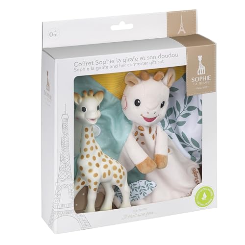 Vulli Sophie die Giraffe und Ihr Kuscheltier – Babyspielzeug 0 Monate + – Naturkautschuk und sensorische Textilien – Kuscheltier mit Schnullerbefestigung – Geschenkidee zur Geburt – Kollektion Es war Vulli Sophie die Giraffe und Ihr Kuscheltier – Babyspielzeug 0 Monate + – Naturkautschuk und sensorische Textilien – Kuscheltier mit Schnullerbefestigung – Geschenkidee zur Geburt – Kollektion Es war von Vulli