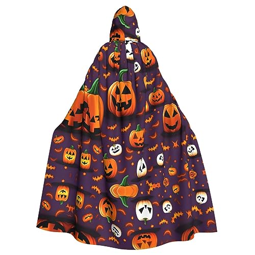 Happy-Halloween-Day Trick-or-Treat-Aufdruck, Kapuzenumhang, volle Länge, Kapuzenumhang, langer Kapuzenpullover, Weihnachten, Halloween-Kostüme von Vuoongt