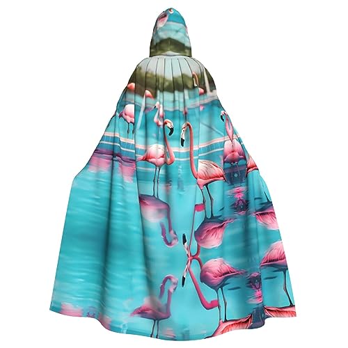 Kapuzenumhang mit Flamingo- und Schwimmbad-Druck, lange Kapuze, Weihnachten, Halloween-Kostüme Kapuzenumhang mit Flamingo- und Schwimmbad-Druck, lange Kapuze, Weihnachten, Halloween-Kostüme von Vuoongt