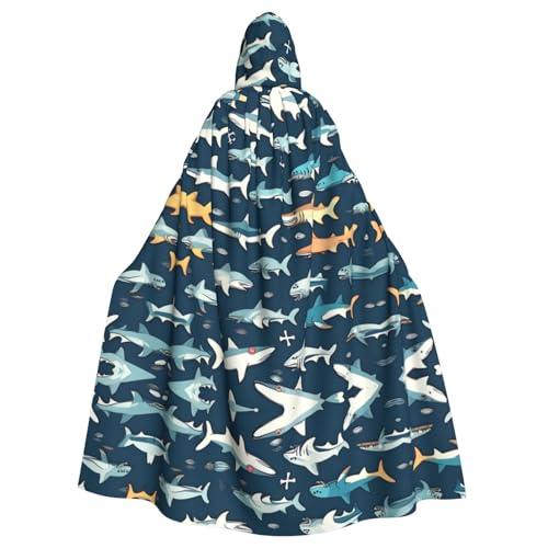 Kapuzenumhang mit Haifisch-Motiv, lange Kapuze, Weihnachten, Halloween-Kostüme Kapuzenumhang mit Haifisch-Motiv, lange Kapuze, Weihnachten, Halloween-Kostüme von Vuoongt