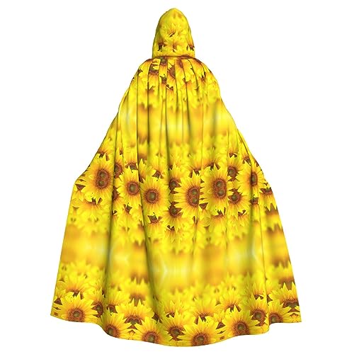 Kapuzenumhang mit gelbem Sonnenblumendruck, lange Kapuze, für Weihnachten, Halloween, Kostüme Kapuzenumhang mit gelbem Sonnenblumendruck, lange Kapuze, für Weihnachten, Halloween, Kostüme von Vuoongt