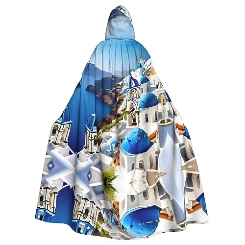 Kapuzenumhang mit griechischer Insel, Meeresblick, volle Länge, langer Kapuzenumhang, Weihnachten, Halloween-Kostüme Kapuzenumhang mit griechischer Insel, Meeresblick, volle Länge, langer Kapuzenumhang, Weihnachten, Halloween-Kostüme von Vuoongt
